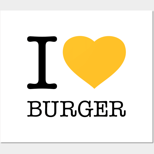 I LOVE BURGER Wall Art by eyesblau